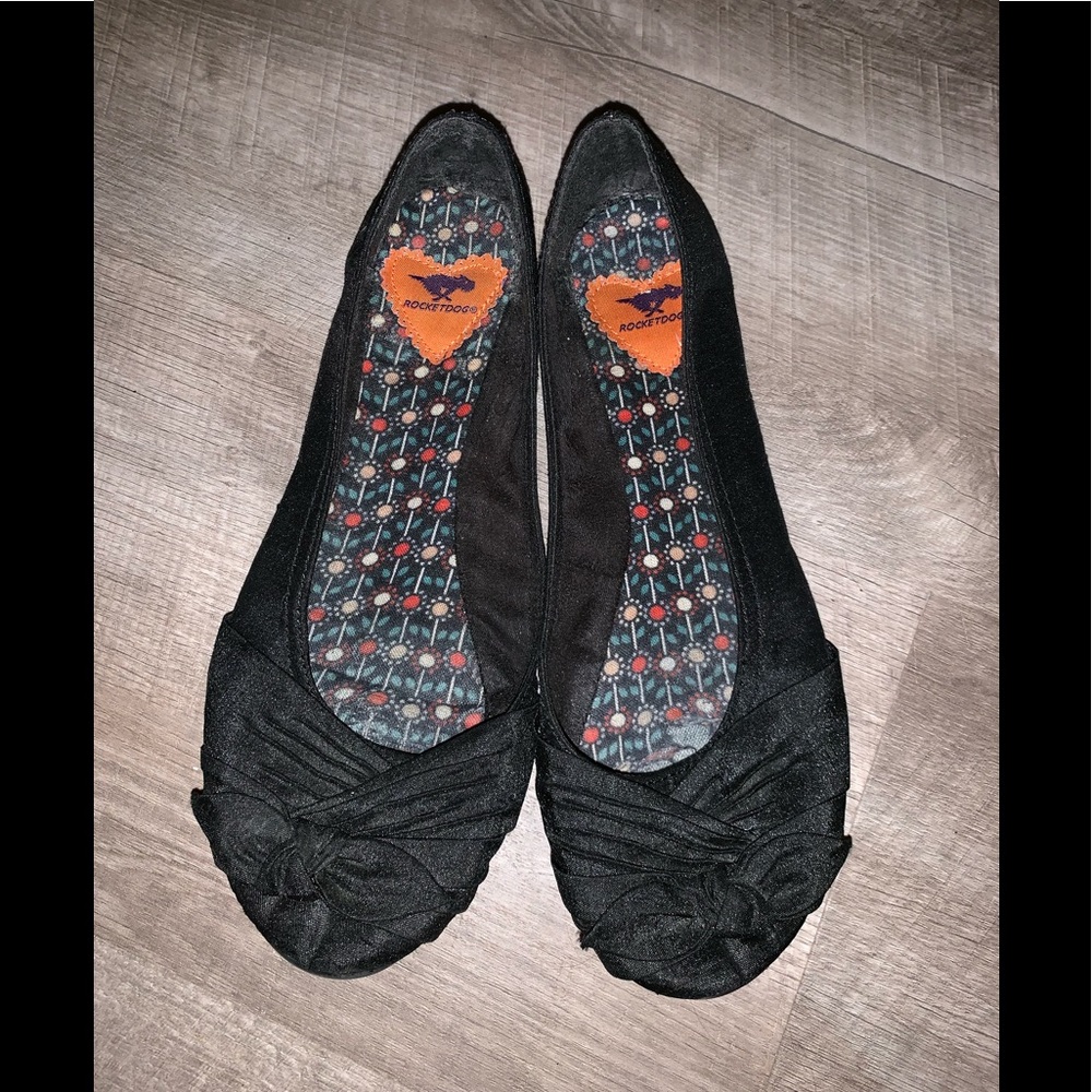 Rocket Dog SLIP ON ballet style shoes 8.5 BLACK